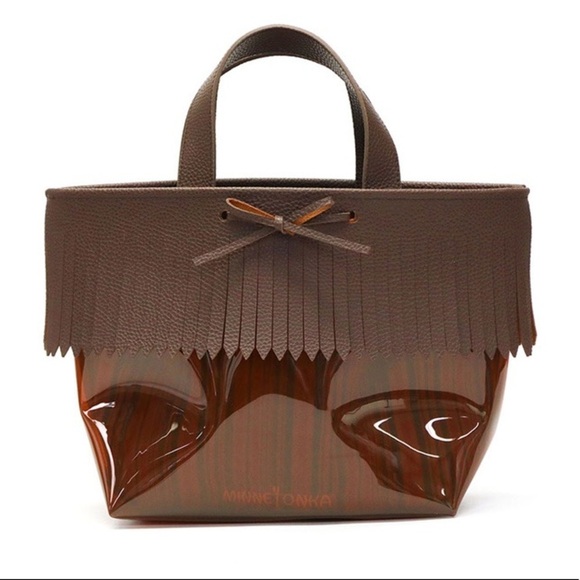 MINNETONKA Tote Bag Small Ladies Fringe PVC Tote Bag Clear Bag [Japan Genuine] - Picture 1 of 12